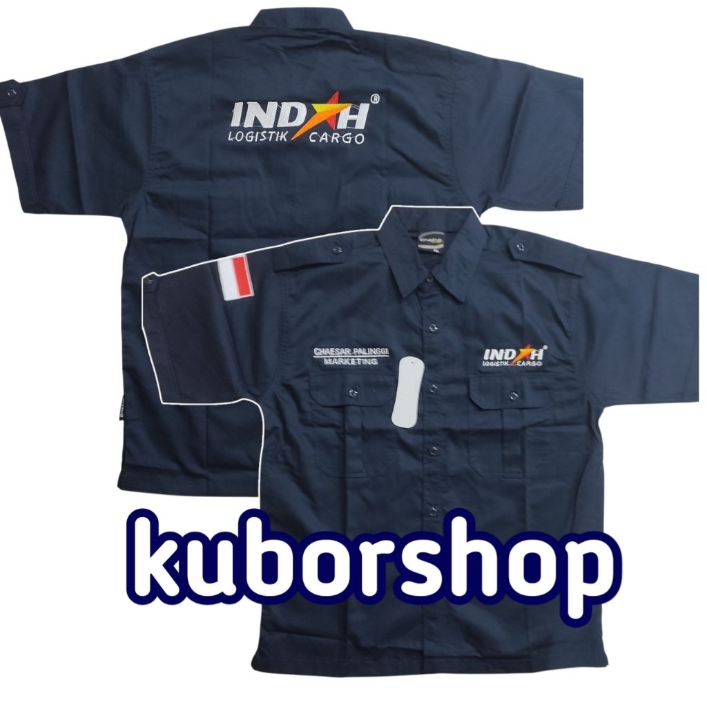 baju kerja indah cargo seragam indah cargo full bordir