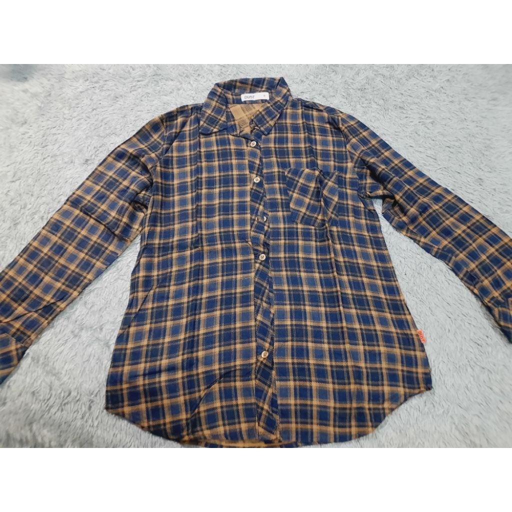 Kemeja Kotak-Kotak – Dust (Cokelat)