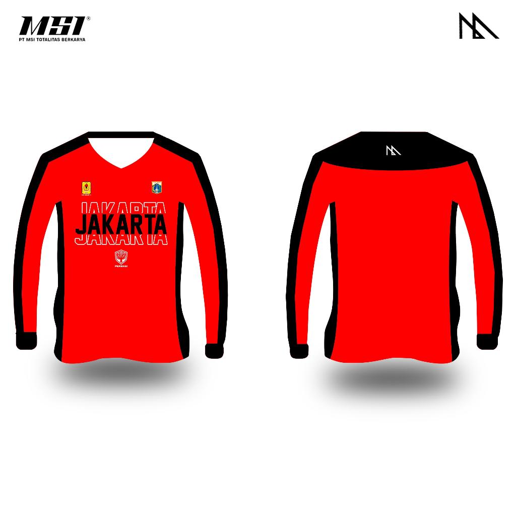 S SHIRT MSI - POMNAS JAKARTA RED BLACK