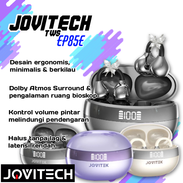 Jovitech EP85E TWS Open Ear Clip For Sport Work Headset Anting Bluetooth OWS Earphone