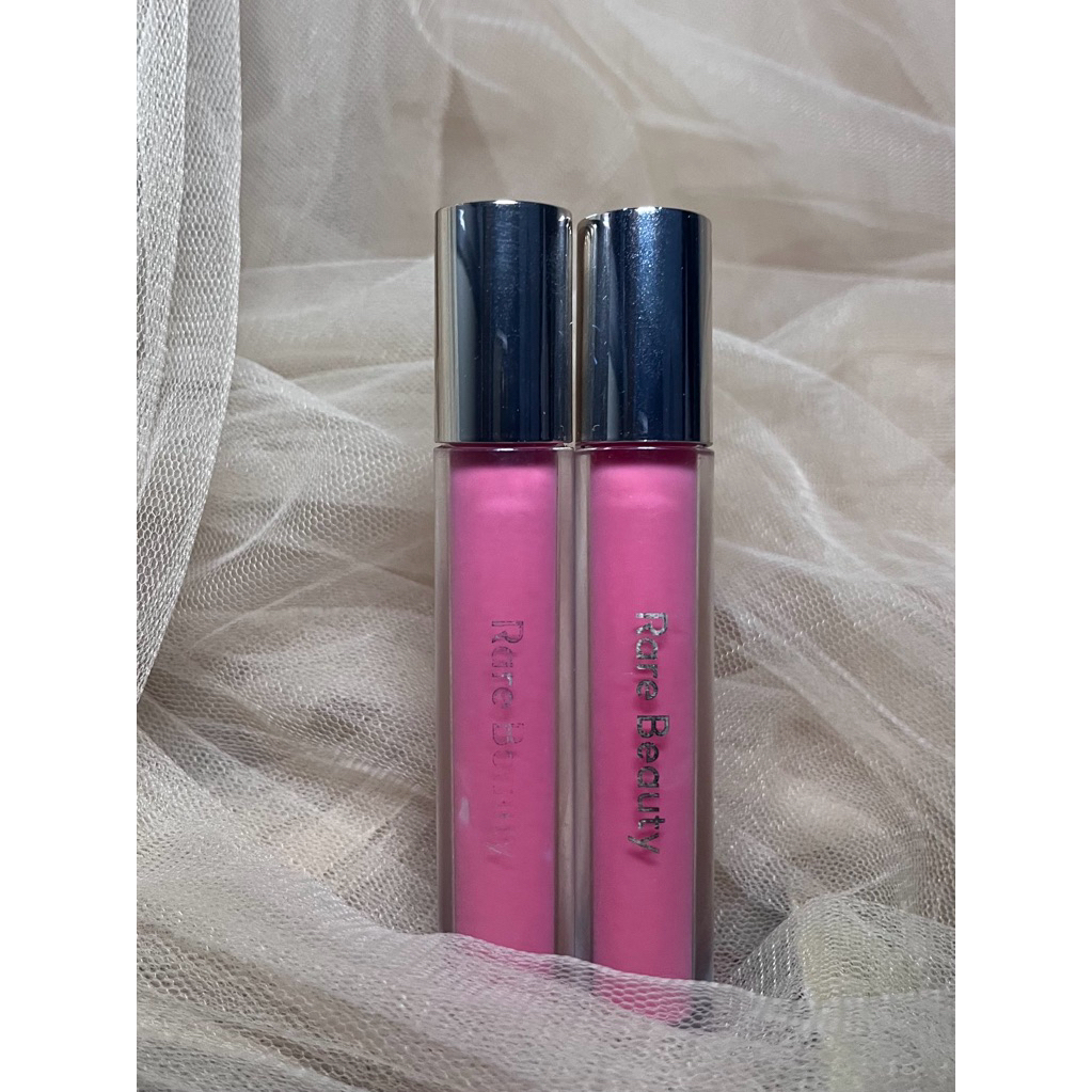 Preloved MUA. Take All Rare Beauty Stay Vulnerable Glossy Lip Balm.Shade NEARLY ROSE DAN NEARLY APRI