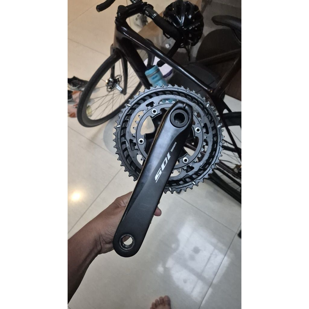 crank sepeda roadbike shimano 105, 53T:34 arm 172,5