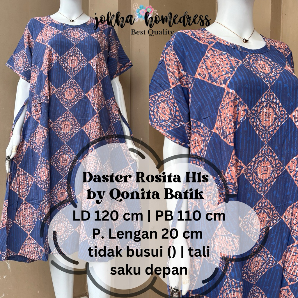 (LD 120) Daster Rosita Hls by Qonita Batik Pekalongan