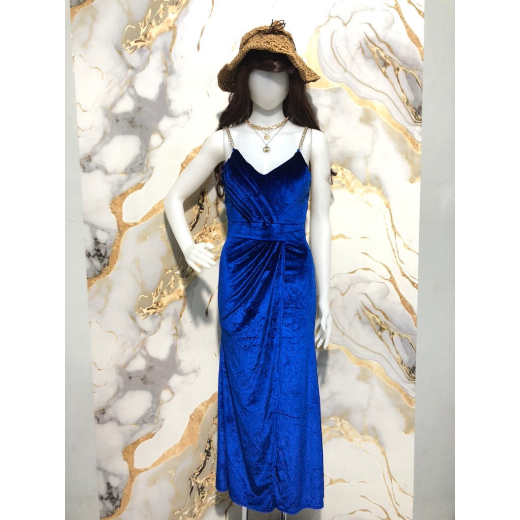 dress bludru / dress pesta