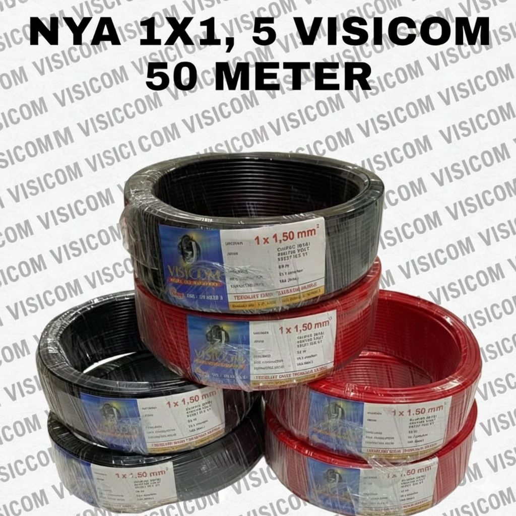 Kabel NYA 1×1,5 Kabel Kawat tunggal visicom tembaga murni 100% original