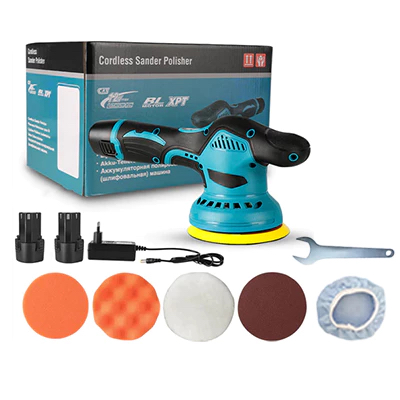 Mesin Poles Body Mobil 220v 700w /alat poles mini body portable baterai 125mm /2600mAh /Motor Car Al