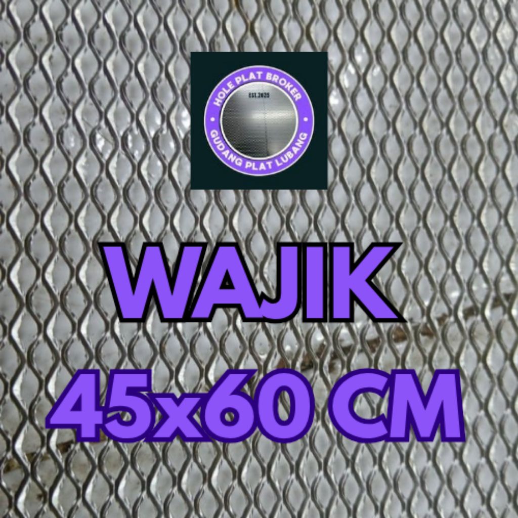 45x60cm Ram Grill Speaker Motif Wajik Diameter Lubang 5x8mm Tebal 1,3mm Bahan Kaku Cocok Untuk Tutup