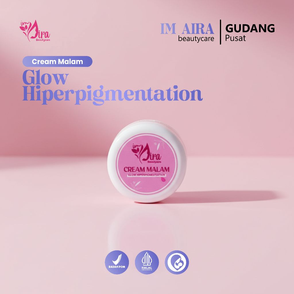 Aira Beautycare - Cream Malam Glow Hiperpigmentasi Skincare Wajah Glowing HALAL
