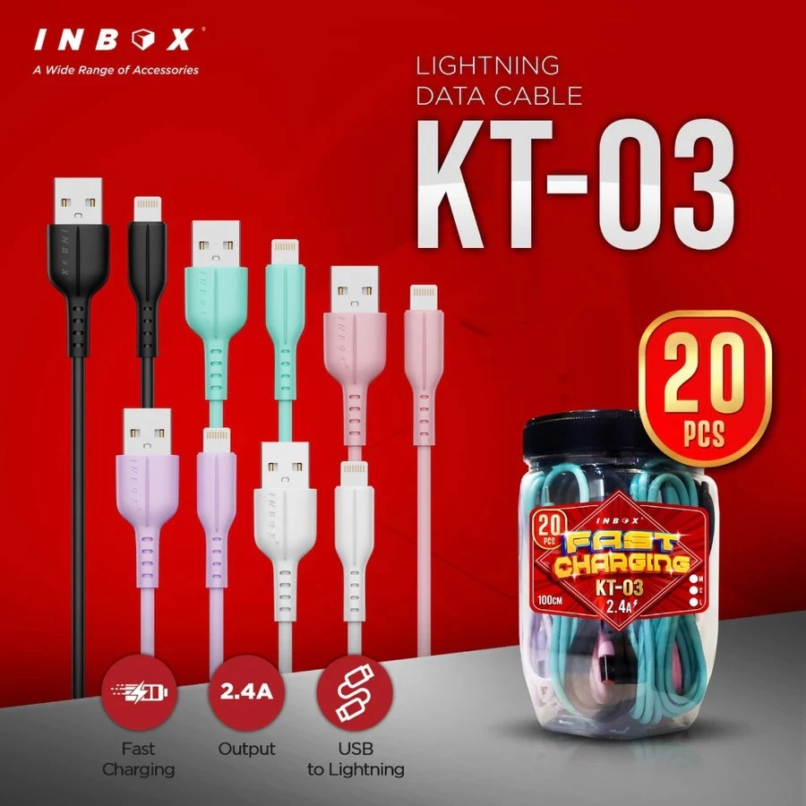 Kabel Data Inbox KT-03 2.4A - Micro dan Type-C untuk Fast Charging & Transfer Data
