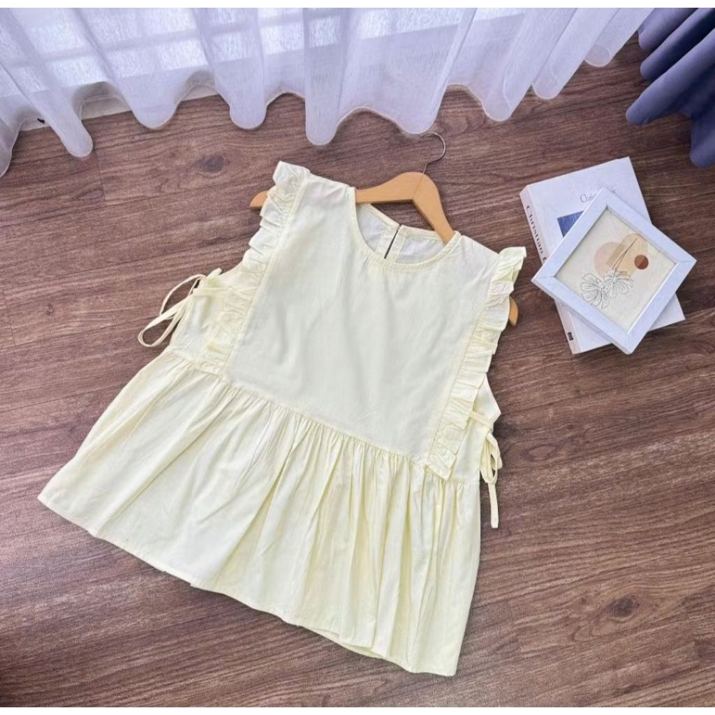 Kayla vest / vest wanita katun/ vest tali/ vest ruffle