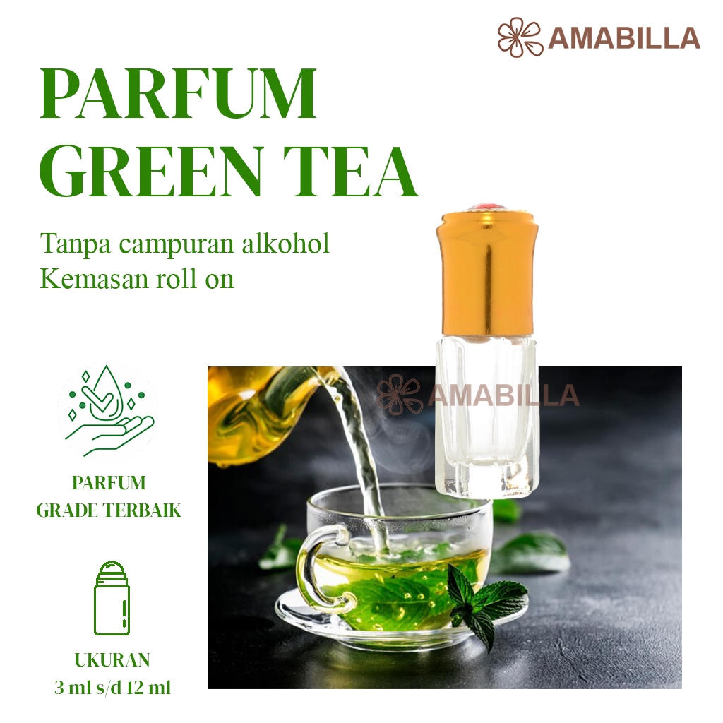 Parfum Aroma TEH HIJAU GREEN TEA Original Non Alkohol 3ml Parfum Original Bibit Parfum Murni GREEN T