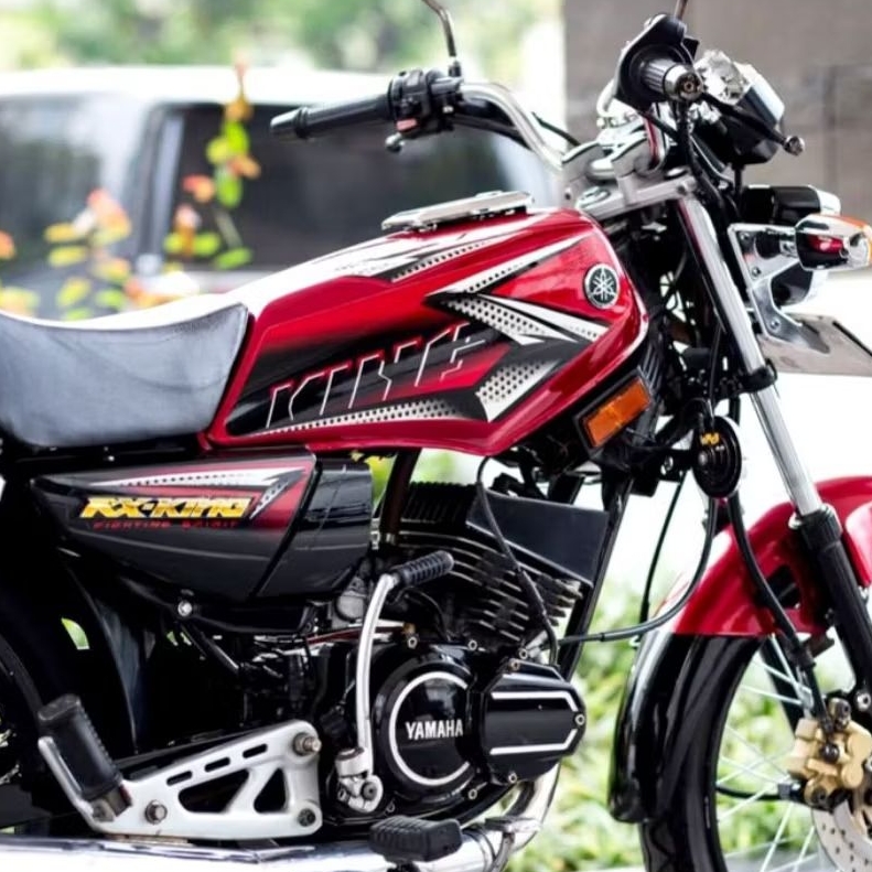 STRIPING ORI YAMAHA RX KING TAHUN 2008 MERAH BIRU HITAM FULL BODY YAMAHA RX KING BERKUALITAS