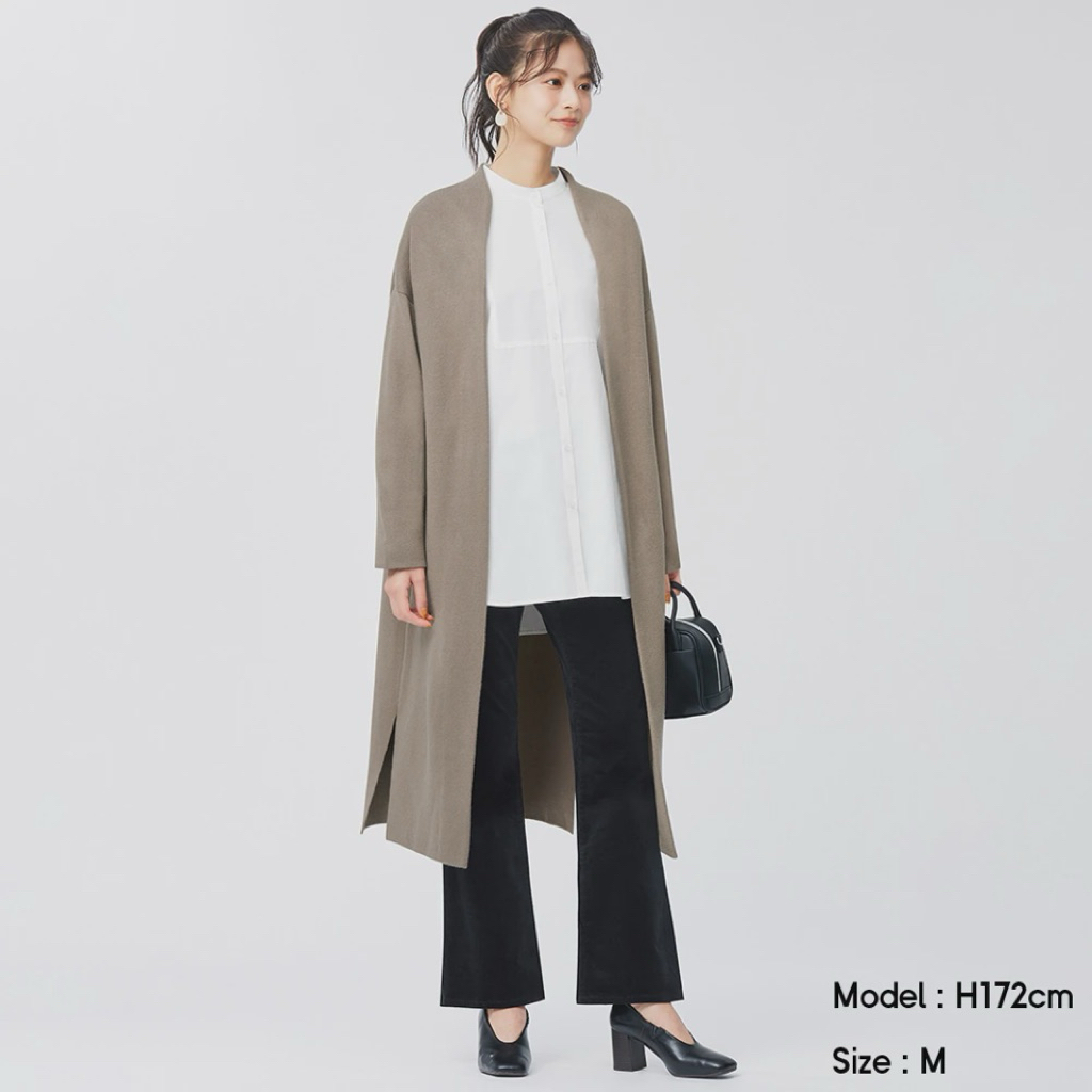 Global Uniqlo knit long gown coat size L