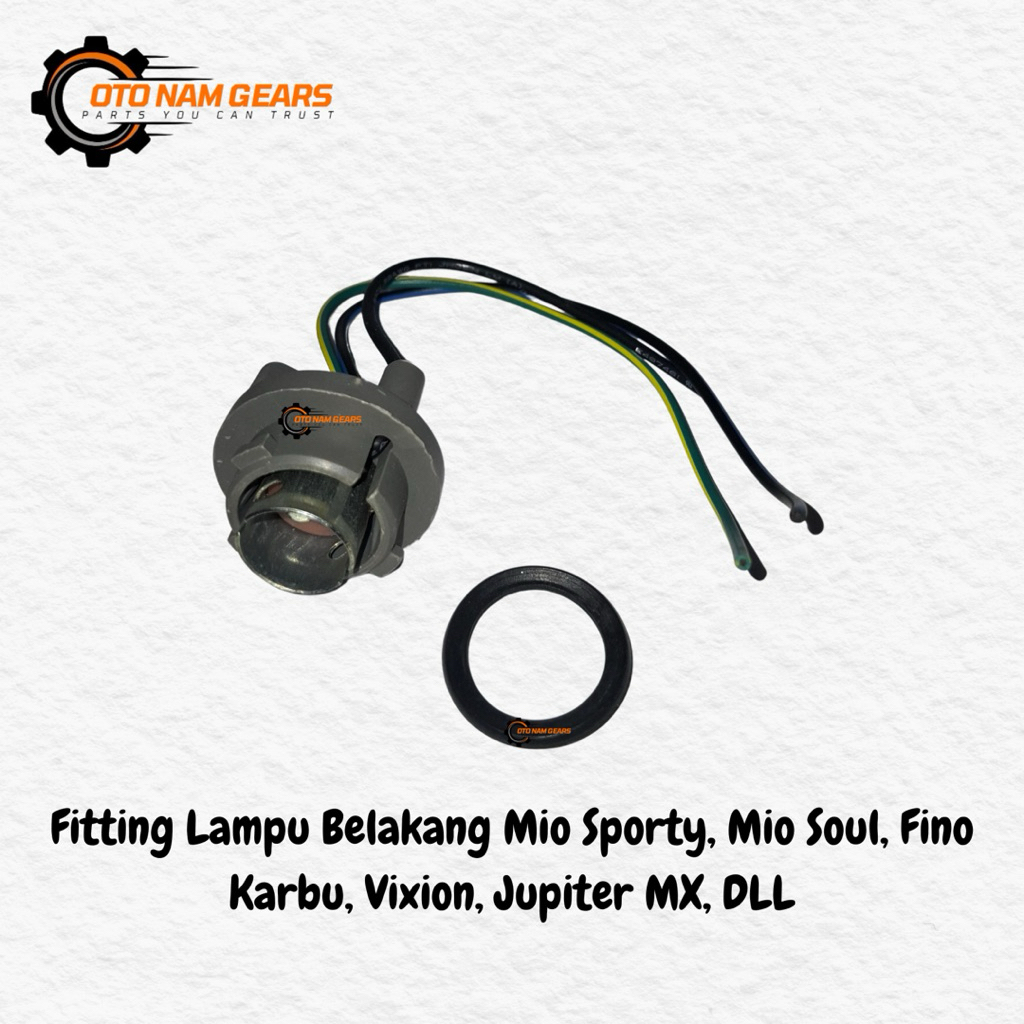Soket Fitting Lampu Belakang Stop/Sein Universal Mio, Fino Karbu, Vixion, Jupiter Mx, Dll Bonus Klem