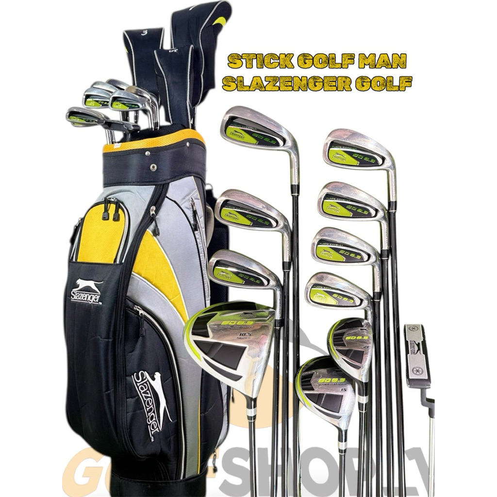 Stick Golf Man Slazenger Golf Shaft Graphite Flek Reguler Fullset Bag Golf Second Original