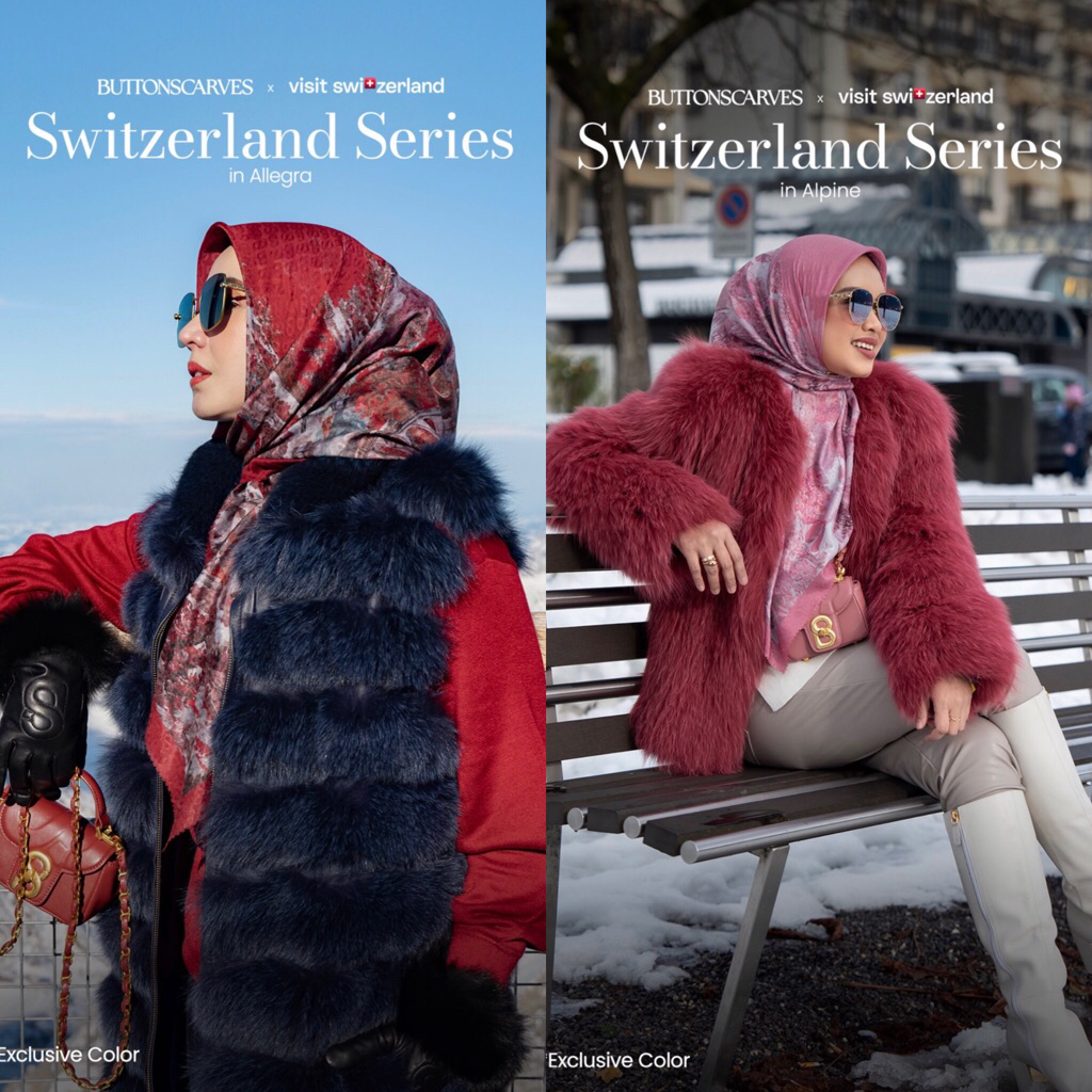 Buttonscarves Switzerland Exclusive Color in Plaza Indonesia Alpine and Allegra