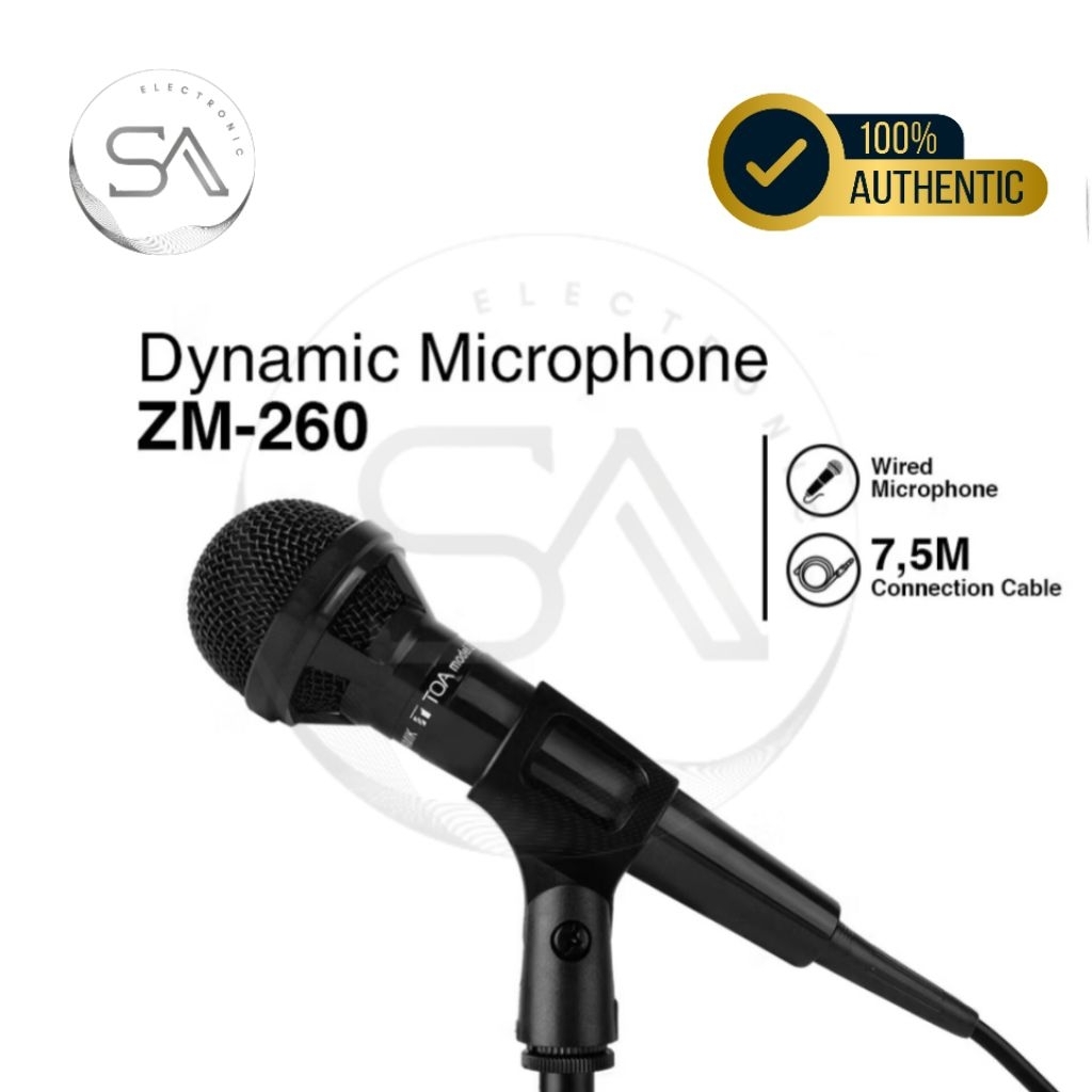 ZM 260 Mic halo TOA / Microphone Dynamic vokal / Mic kabel TOA