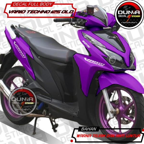 Decal vario Old Stiker full body Honda Vario techno 2012 - 2015 sticker motor vario techno 125 motif