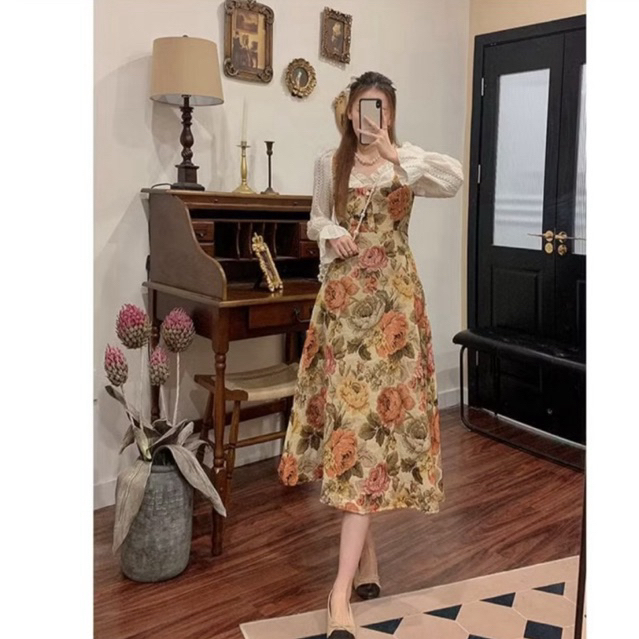 PL dress vintage belanda, harga asli 150+ dipakai sekali