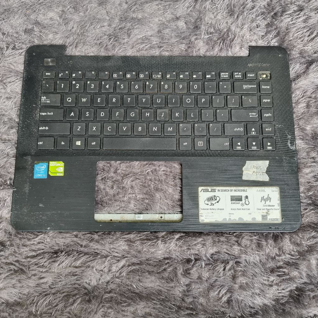 CASING FRAME KEYBOARD ASUS A455L Palmrest Topcase Kesing Kibot Kondisi second masih bagus