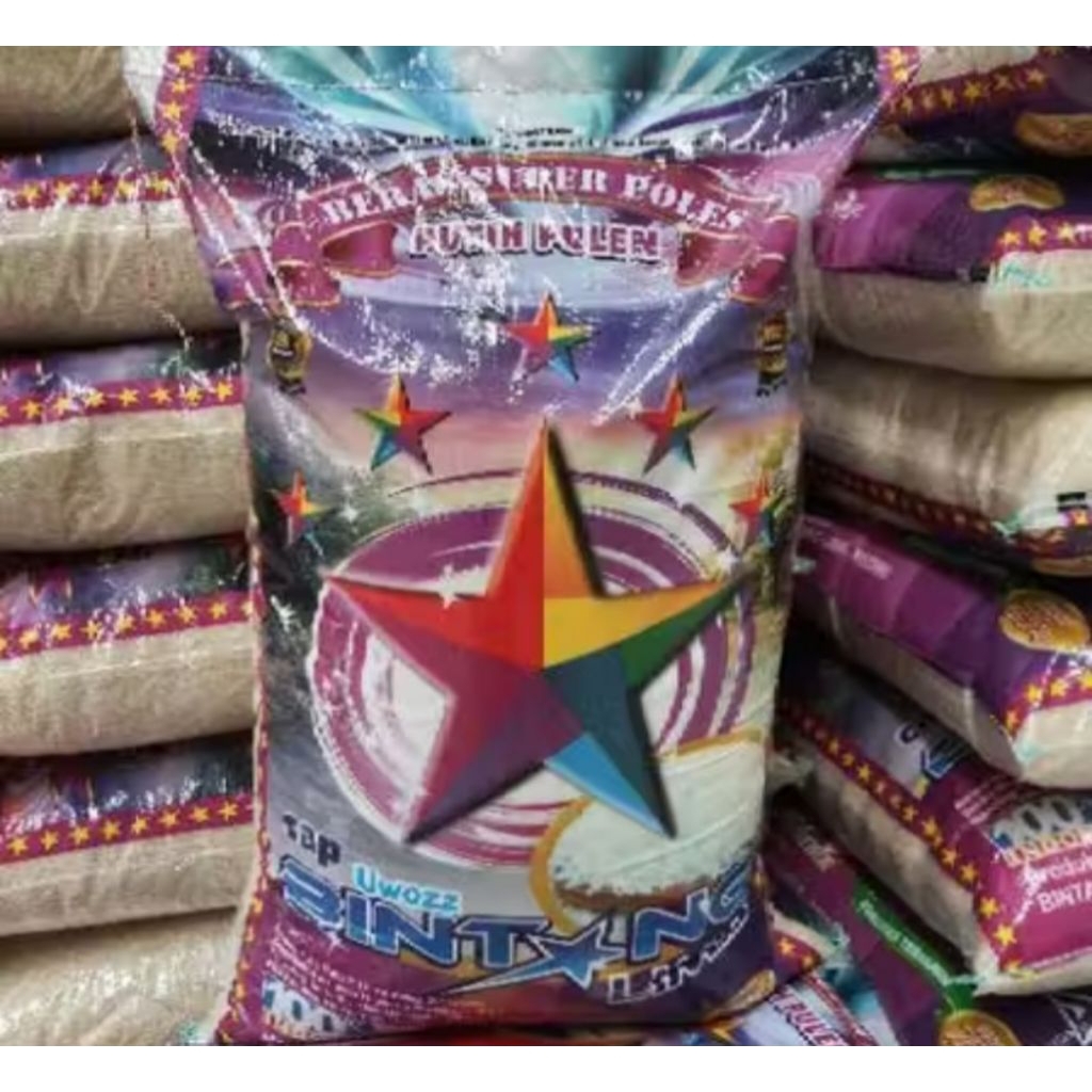 Beras bintang lima 25kg beras pulen kemasan baru