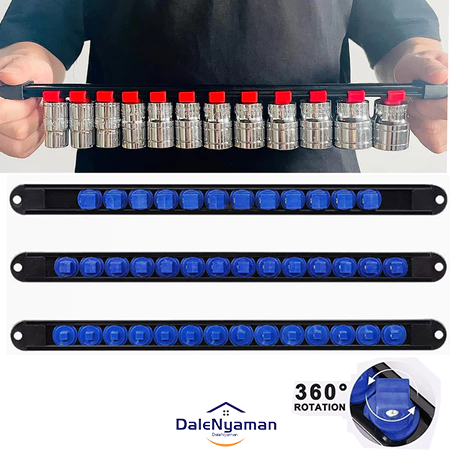 Tempat Socket Mata 1/2" Socket Rail Tempat Kunci Sok Sock Holder Tools