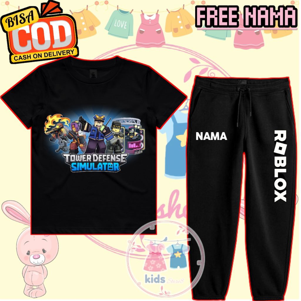 SETELAN JOGGER ANAK ROBLOX TOWER DEFENSE SIMULATOR