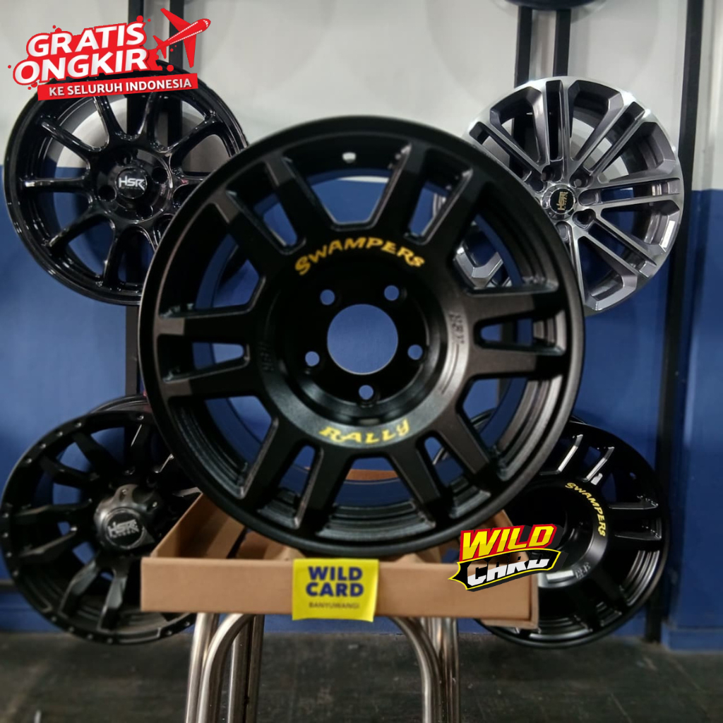 Velg Racing R15 Hsr Swampers Pelek Mobil Taruna X-over Xl7 Grandmax New Carry L300