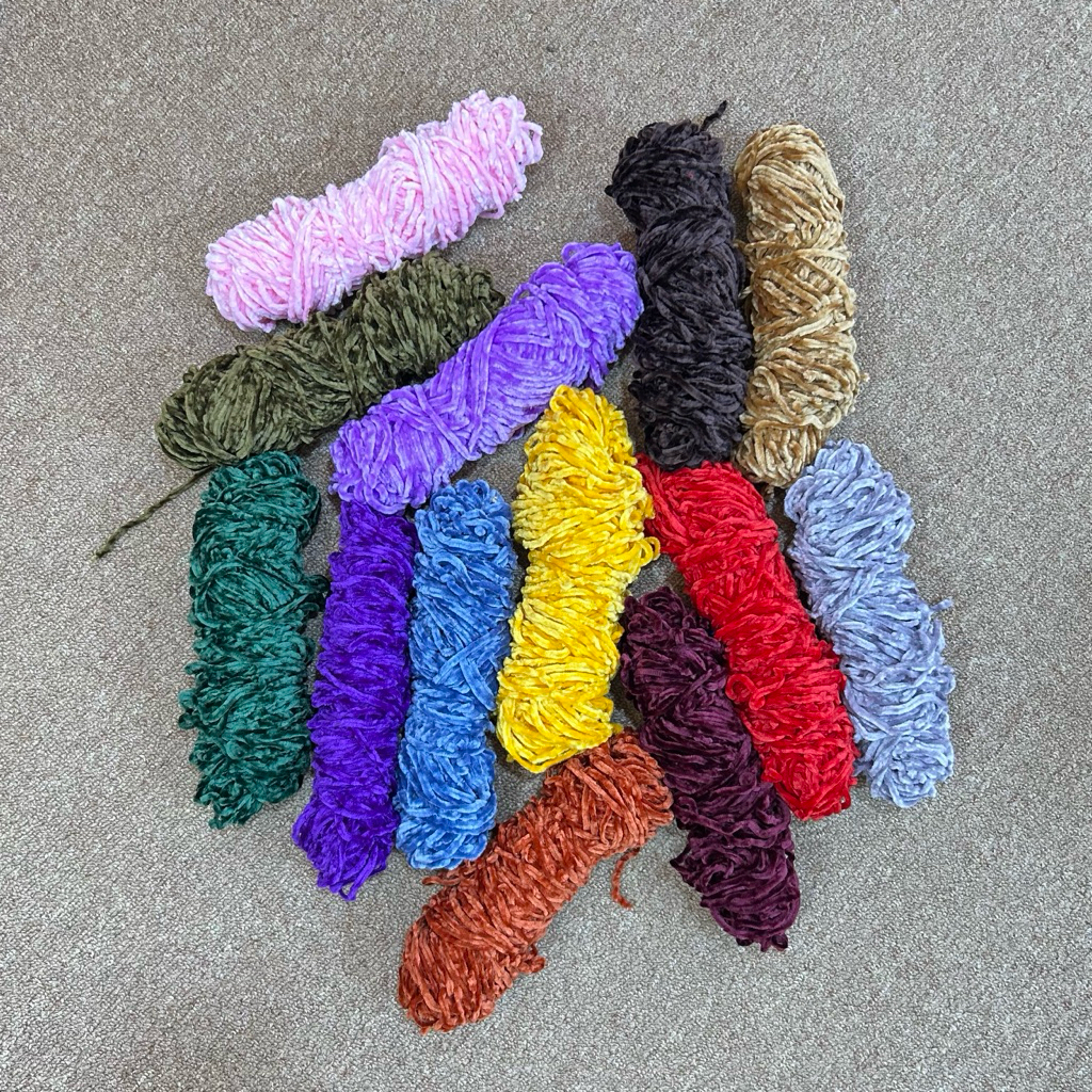 Benang Velvet Bludru | Benang Rajut Bludru | Aneka Tali