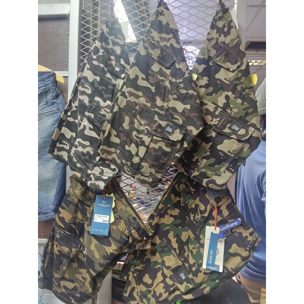 celana pendek loreng cargo/boardshort cargo loreng/celana cargo loreng pendek