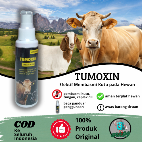 Obat Kutu Sapi Tumoxin Paling Ampuh / Obat Kutu Sapi / OBAT KUTU BABI PADA HEWAN TERNAK SPRAY 100ml