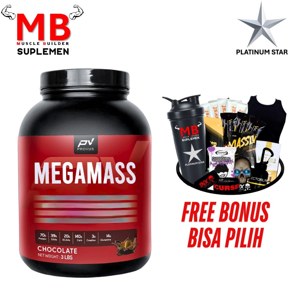 Provus Mega Mass 3 lbs Gainer 3lbs 3lb 15 6 12 lb MegaMass Weight Gain Serious Mass ON Optimum Nutri