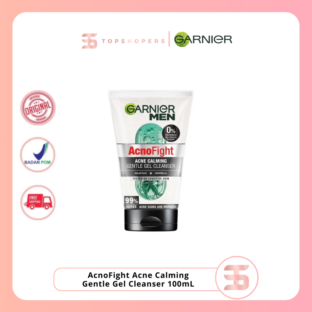 Garnier Men AcnoFight Acne Calming Gentle Gel Cleanser 100mL