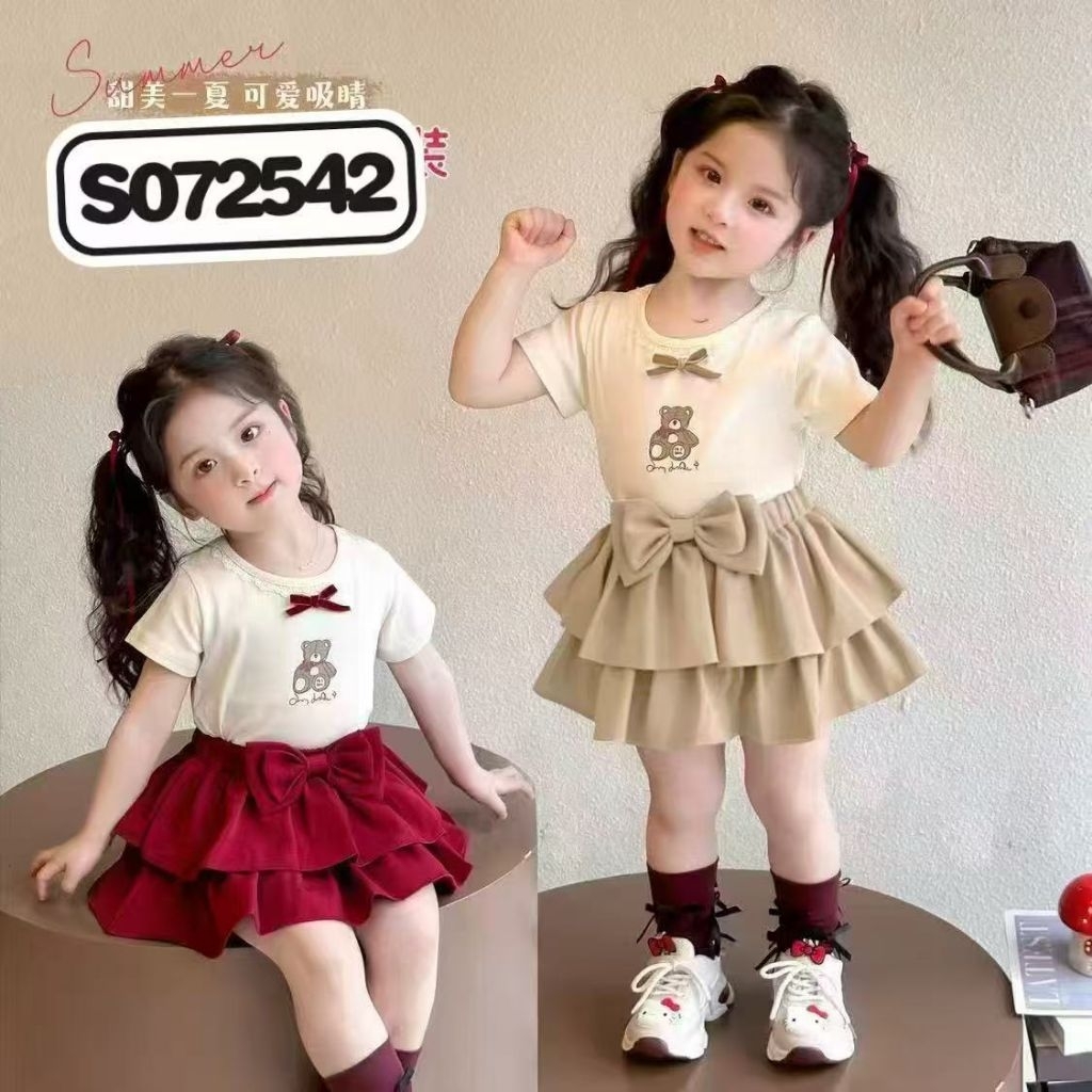 4pcs set rok 1-3thn/pusat grosir baju anak import termurah