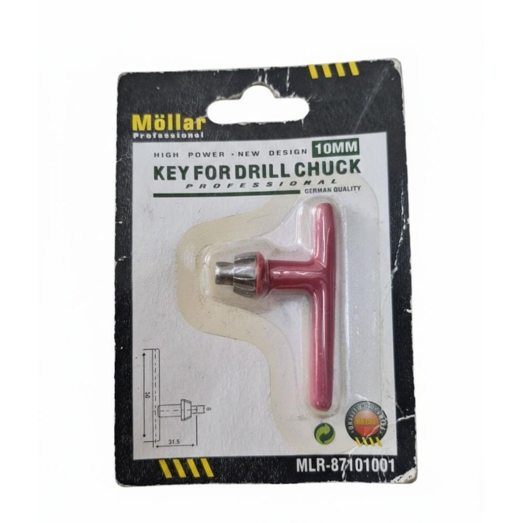 Mollar Kunci Kepala Bor 10mm - Drill Chuck Key Professional