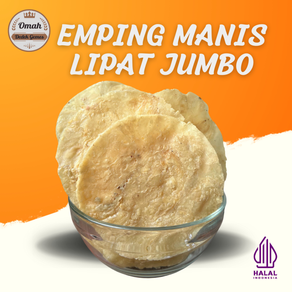 Emping Melinjo Jumbo Manis 100gr | Lipat Lebar Mentah | Emping Asli Melinjo Produksi Limpung Batang