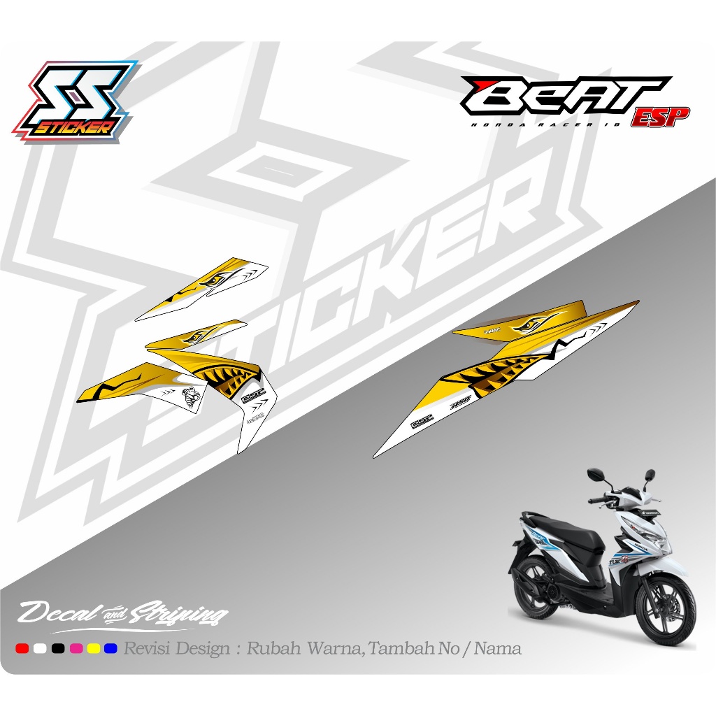 Striping Stiker Motor Beat Esp Custom Design 48