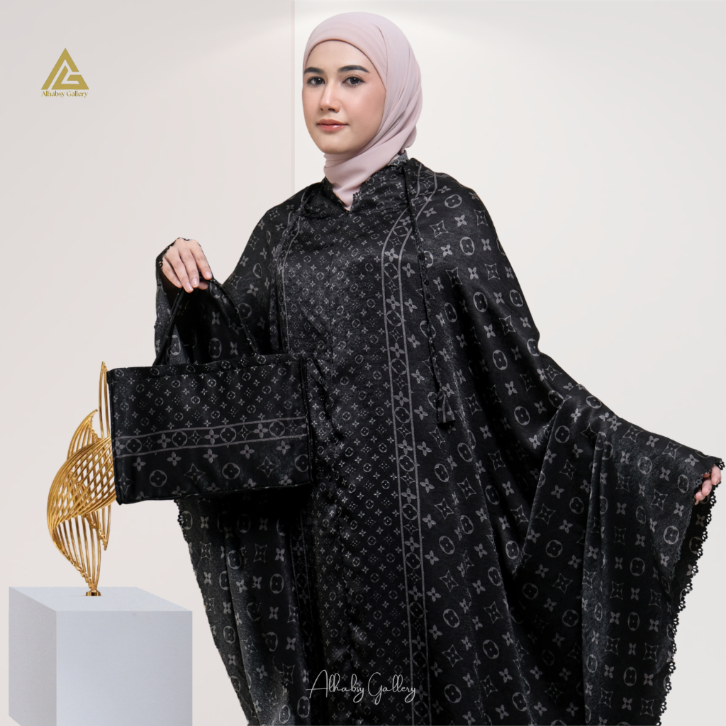 Alhamdulillah - Mukena Dewasa Mewah Santorini Silk 2in1 Mewah Elvitha Series