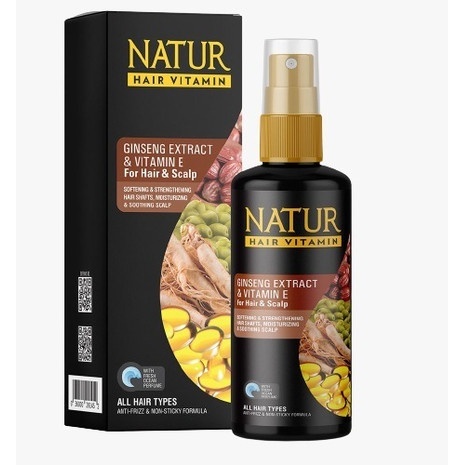 VITAMIN RAMBUT  NATUR GINSENG EXTRACT & VITAMIN E 80ML