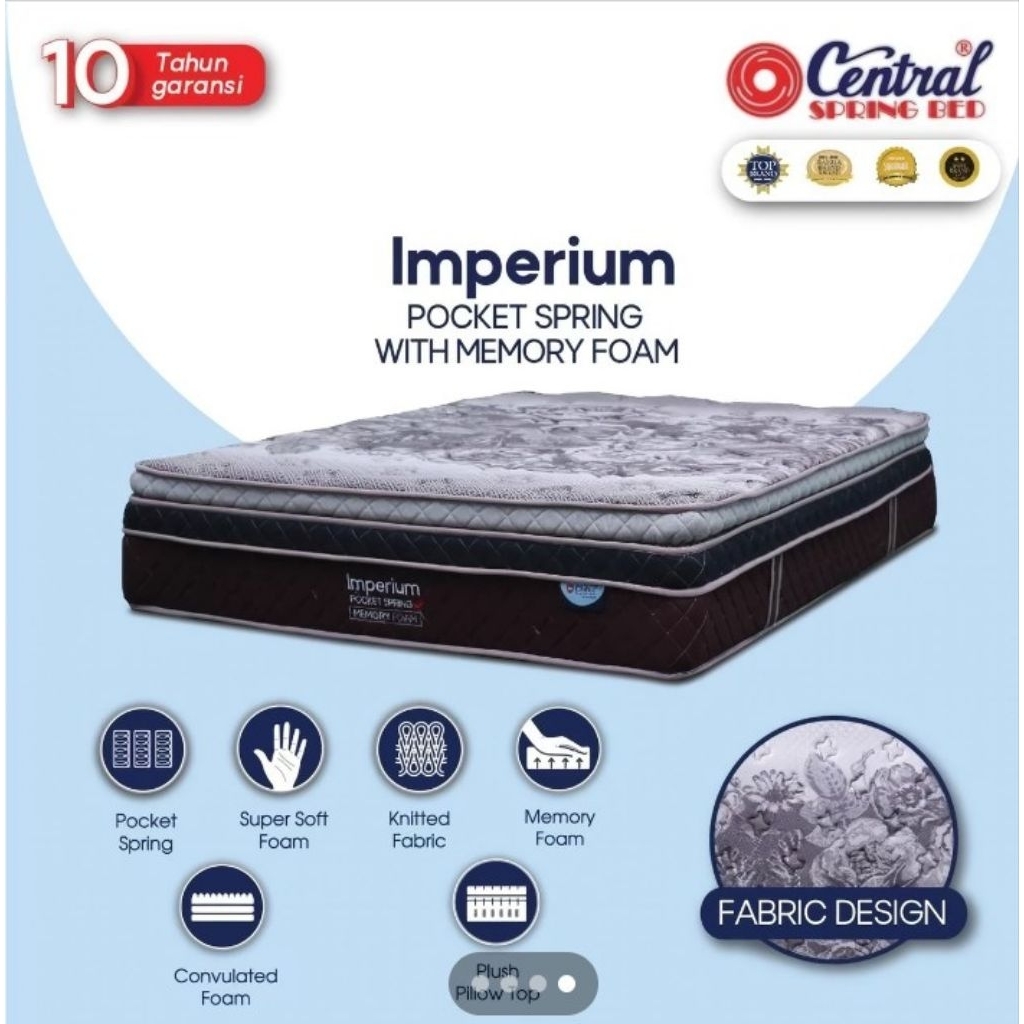 KASUR CENTRAL SILVER IMPERIUM - 180x200x37 cm