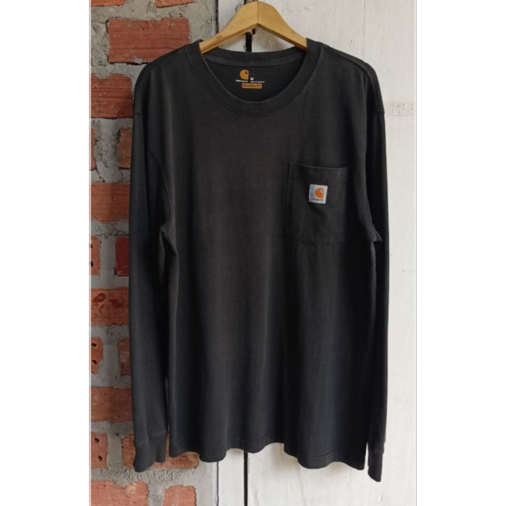 Kaos carhartt pocket second | carhartt tee long sleeve | kaos lengan panjang basic polos carhartt