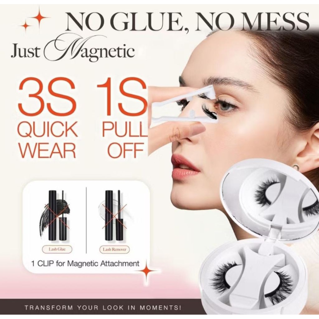 Magnetic reusable eyelash