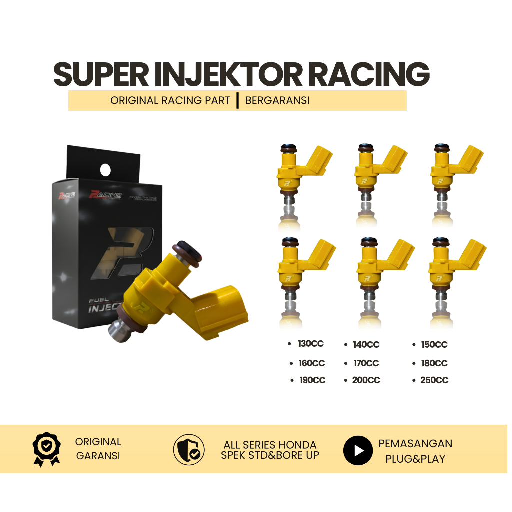 Injektor Honda Beat Scoopy Vario Beat Cbr Crf Pcx Sonic 8Hole 150cc Rx7 Racing Injecor X1 TPS BRT