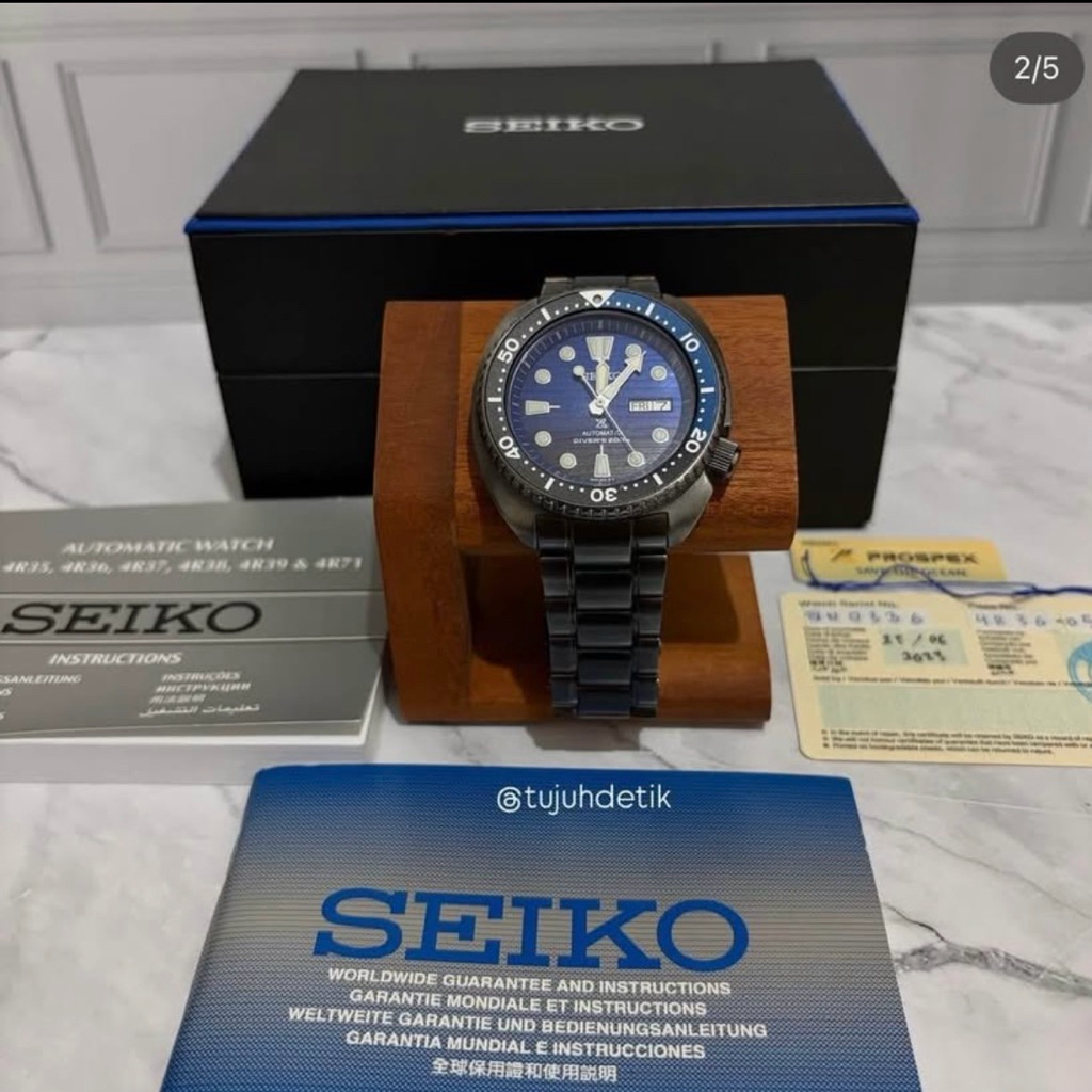 paket seiko srpd83k1 dan seiko turtle batman