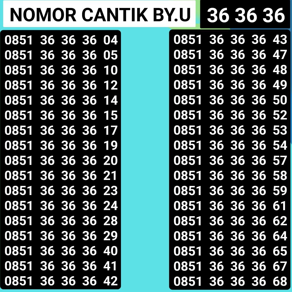 NOMOR CANTIK BY.U NOMER CANTIK BY.U NOMOR CANTIK TELKOMSEL BY.U ABABAB