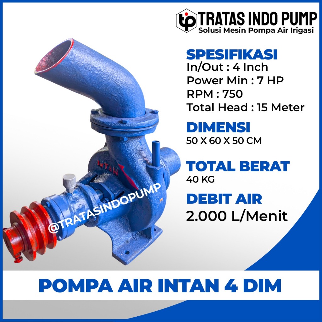 Pompa Intan 4 Inch, Pompa Air irigasi debit besar / Pompa Sentrifugal