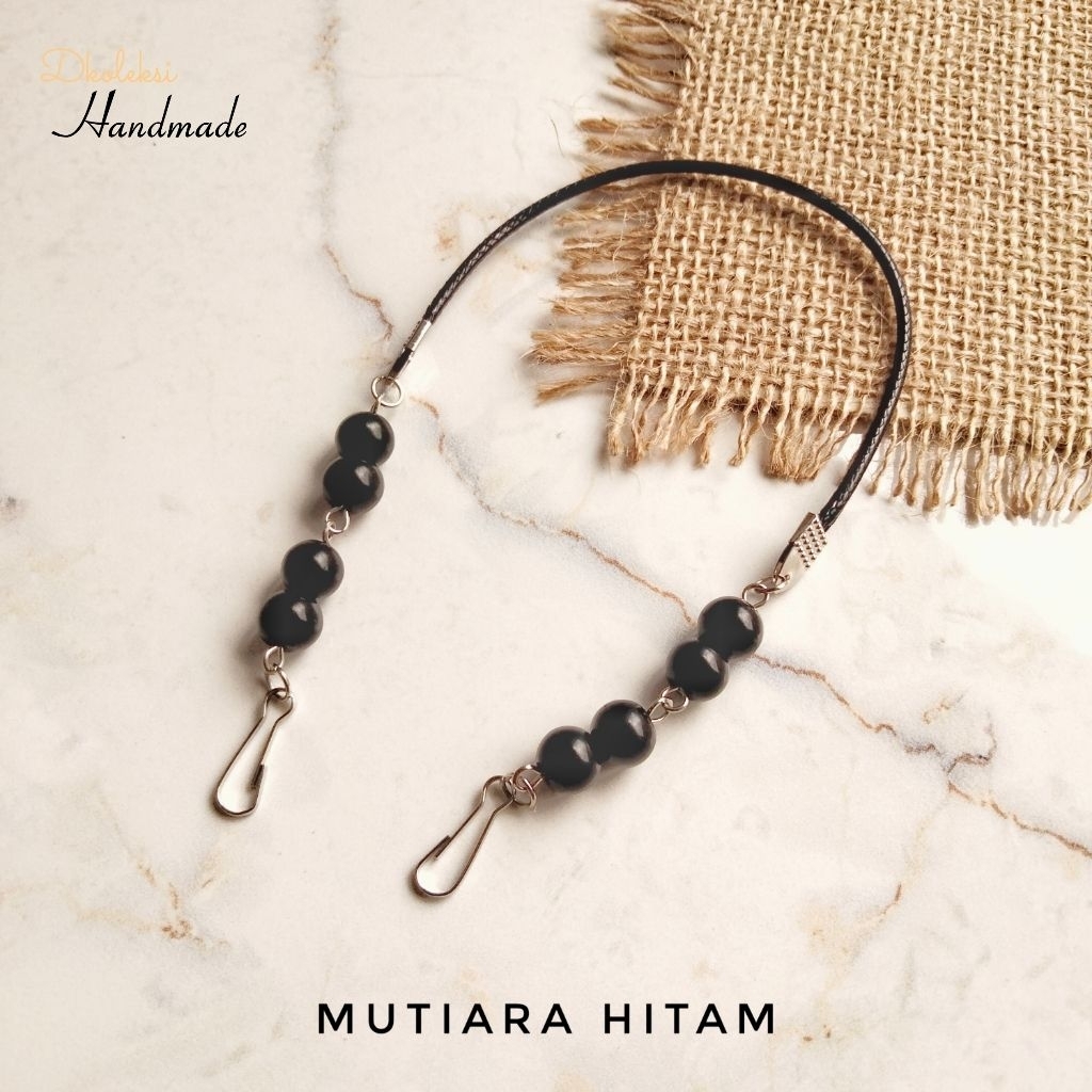 konektor Masker Hijab Tali Mutiara | Konektor Masker Mutiara