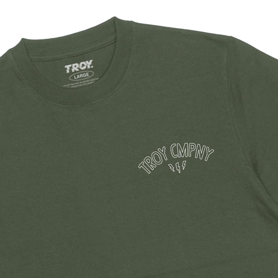 Troy Company Tshirt Army Green Different Cultures - Kaos Lengan Pendek Kaos Hijau Army MTD 2852