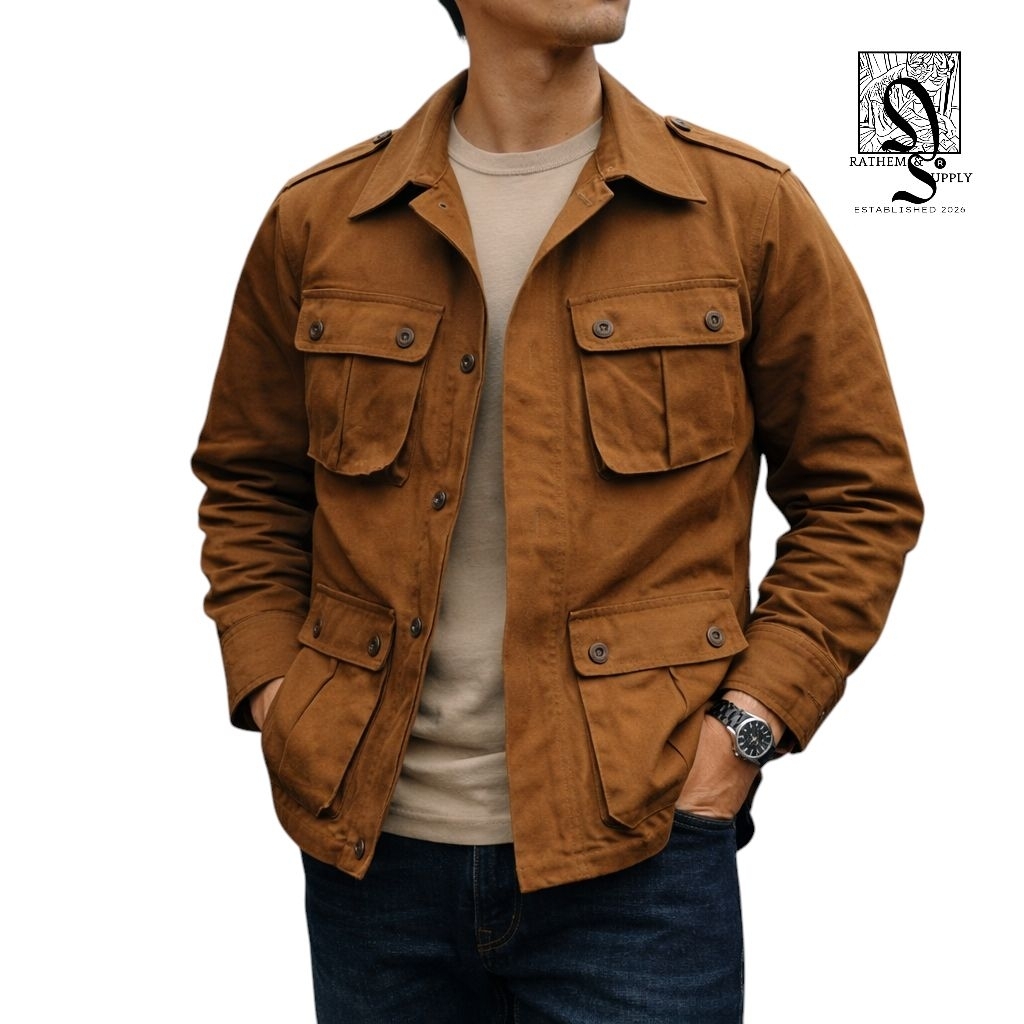 Rathem & Supply | Jungle Fatigue | The Sakmir | Canvas/Cotton | Teracotta Military Jacket