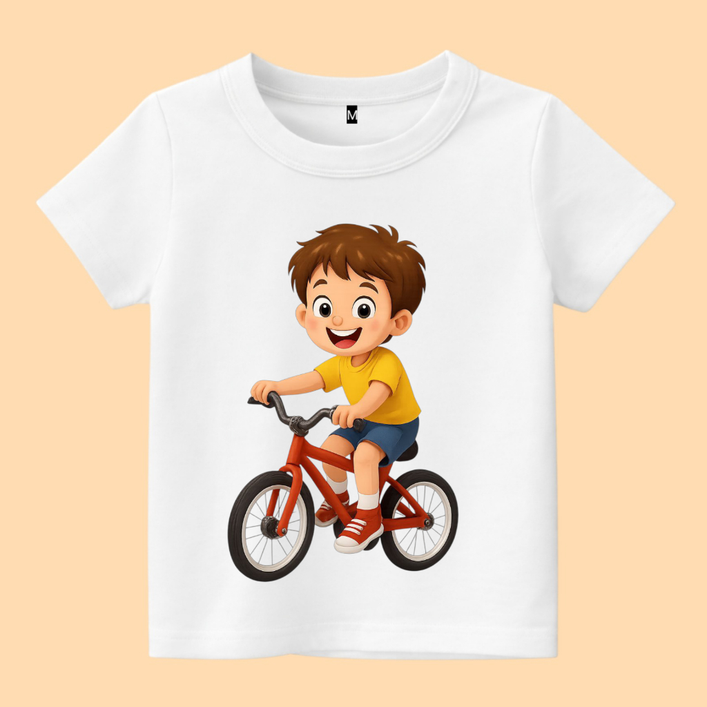 Baju kaos anak sepeda lucu